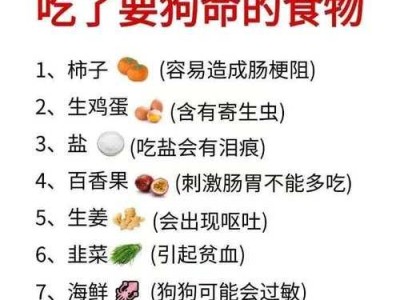 禁止狗吃的食物——狗狗的“毒药”（了解这些食物，保护你的爱犬健康）