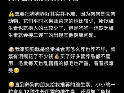 如何让狗狗健康增重（科学饮食配方助力宠物成长）